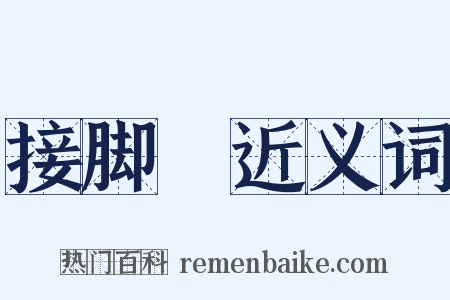 接脚壻近义词是什么意思的图片